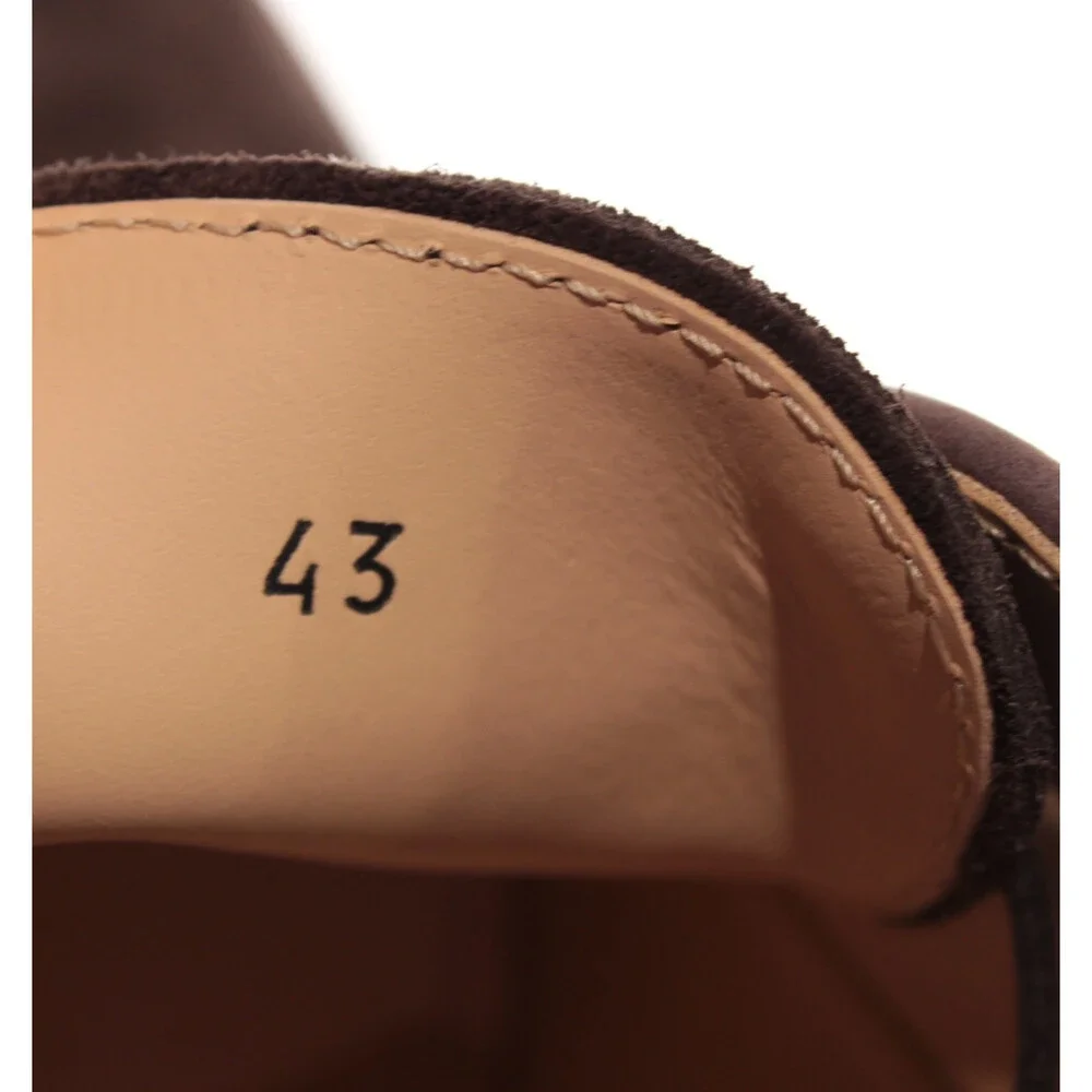 Brunello Cucinelli NWB Derby Dress Shoes Size 43 (US 10) in Brown Suede